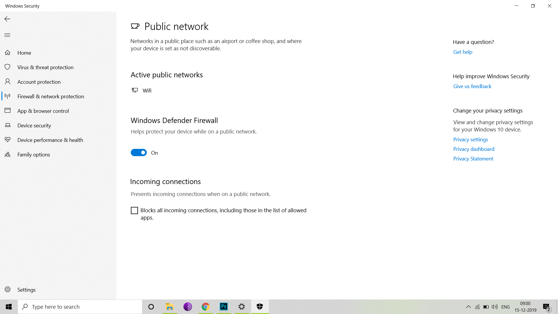Turn Windows Defender Firewall On Or Off