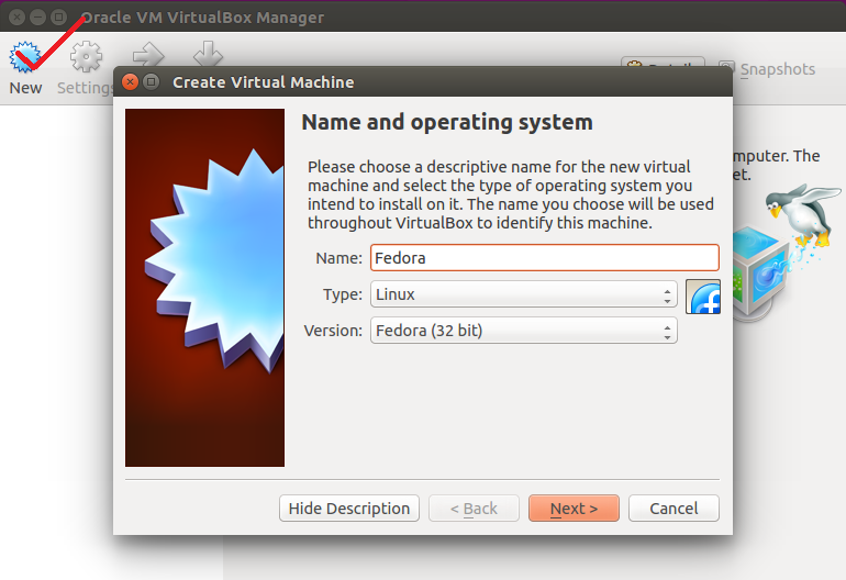 how to install ubuntu on virtualbox start disk