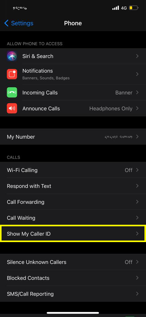 How to Disable or Hide caller ID on iPhone – TibCERT Knowledge Base