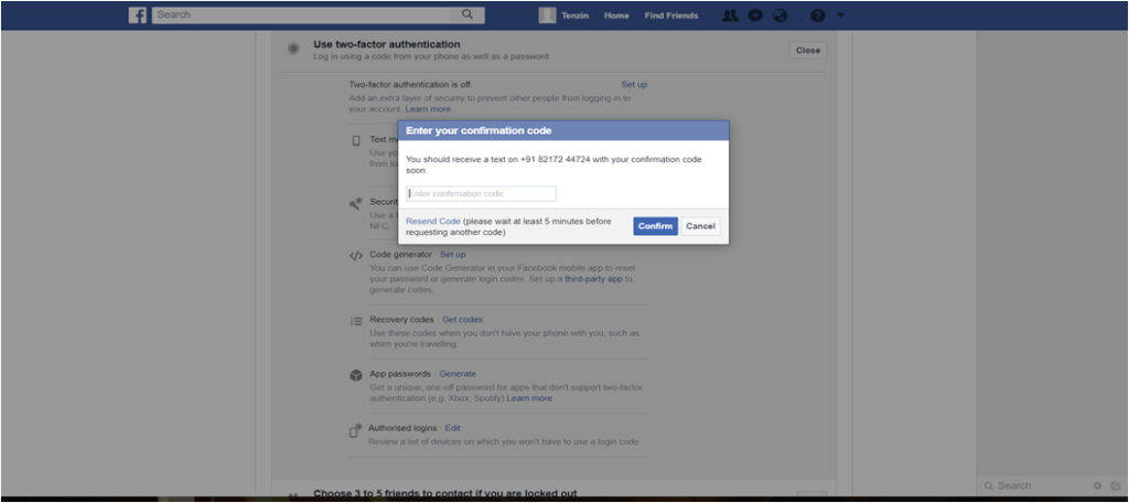 How to set up two-factor authentication for your Facebook account